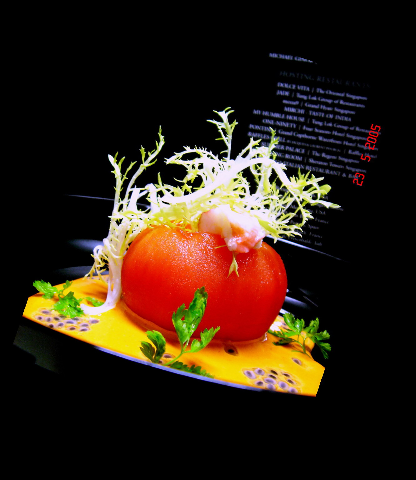 Lobster Tomatoes Yellow Plum Dressing